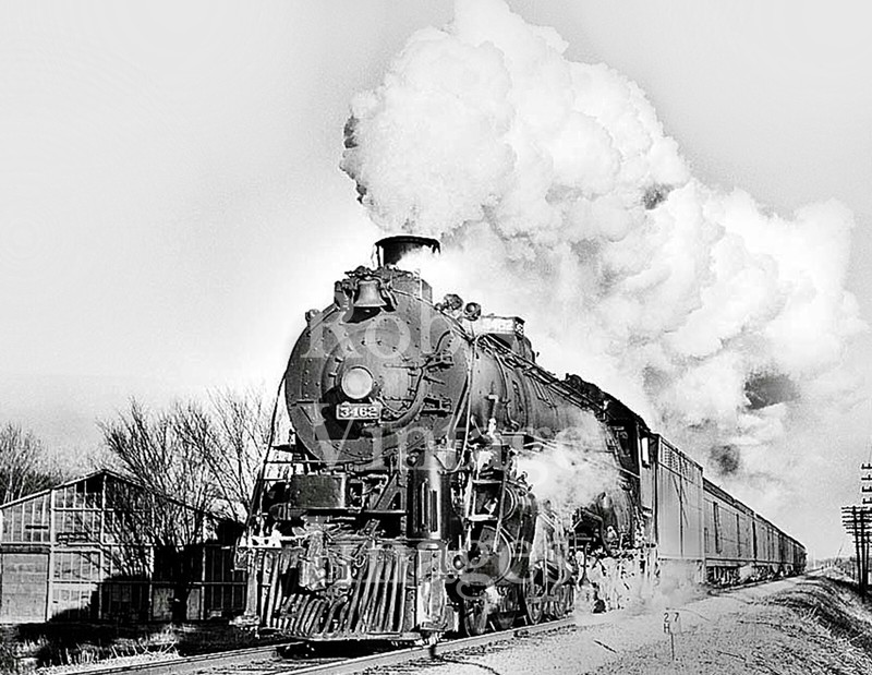 Santa Fe Steam Locomotive 3462 photo 4-6-4 ATSF Railroad Train 8.5x11