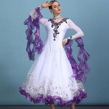 Women Lace Ballroom Dance Costumes Standard Dance Dresses Girls Ballroom Dress