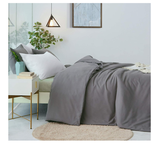 SUNNEEHOME DUVET COVER AND 2 PILLOW SHAMS SET GRAY NEW IN PACKAGE - Picture 3 of 7