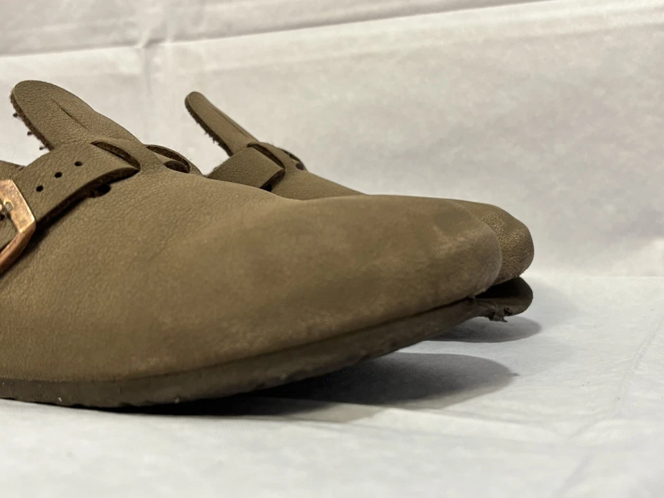 Birkenstock Tokio Gamuza Tostado Oscuro Marrón Claro Zuecos Zapatos Talla 34 Niños Correa VER Foto 4 de 4