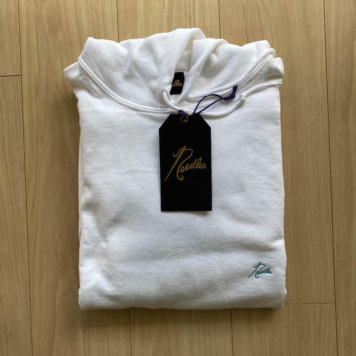 NEEDLES Parker Hoodie Sweatshirt White Long Sleeve Size-L