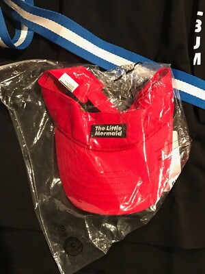 Disney Little Mermaid Trucker Hat Visor Red Brand New 