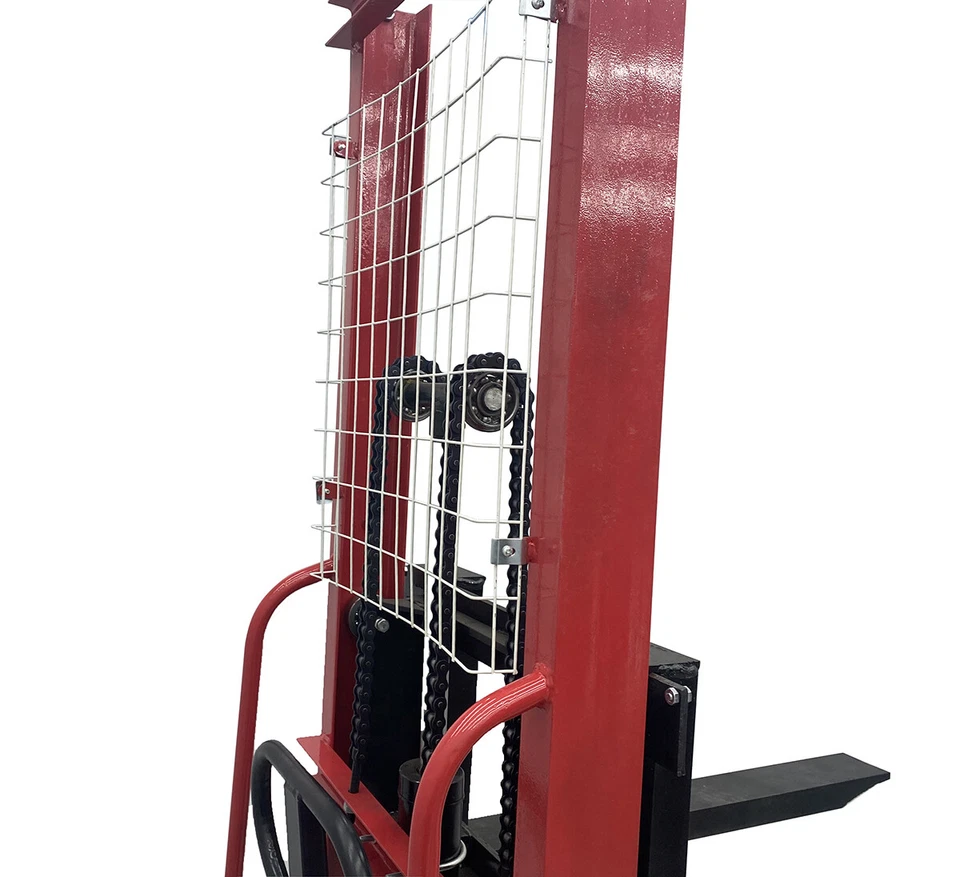 Manual Pallet Stacker Hand forklift 2200lbs Hydraulic Manual Lifter Straddle - Image 2 of 4