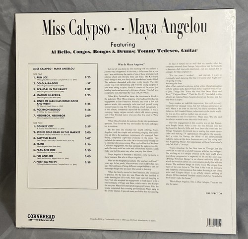Maya Angelou Miss Calypso (Vinyl) 12" Album New - Sealed - Picture 2 of 2
