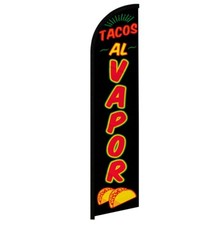 Tacos Al Vapor Full Curve Windless Swooper Flag Concessions Food