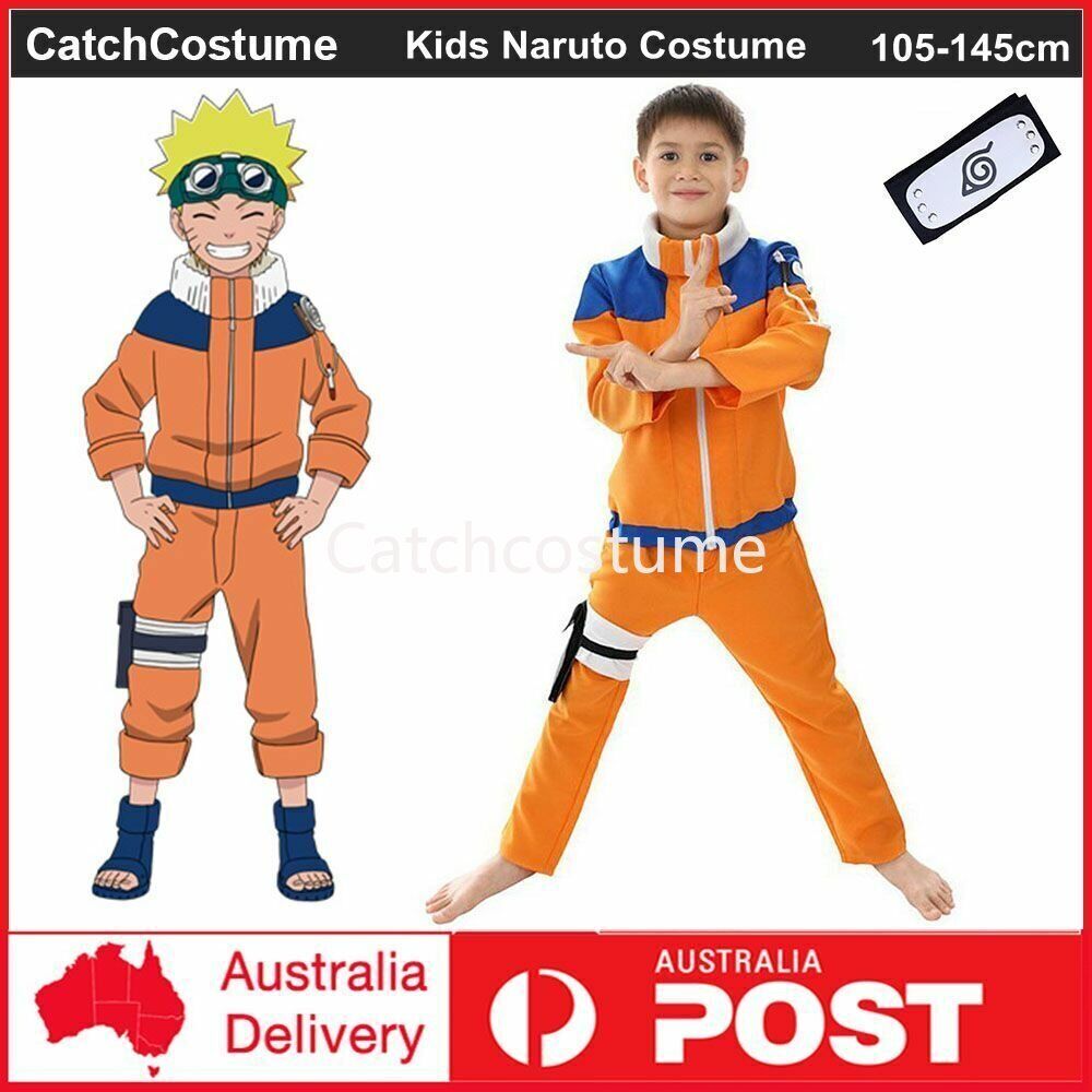 Kids Anime Naruto Shippuden Uzumaki Naruto Cosplay Costume Boys Book Week  Suit