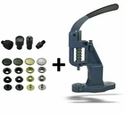 Set Hand Press + 50 Piece Snaps Ring Spring, Stainless, Nickel Free, Brass