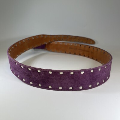 Ginnie Johansen Vintage Multicolor Belt silver stone Studded small 23 Vintage Ginnie Johansen Purple Suede Studded Belt Silver  main image 3