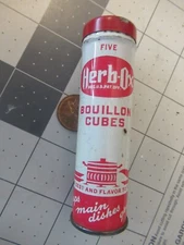 Herb Ox Bouillon Cubes Metal Empty Tin Herb-Ox