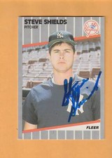 Steve Shields New York Yankees AUTO Signed 1989 Fleer Gadsden Alabama 1D
