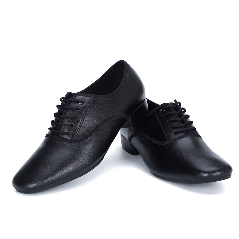 Zapatos de baile de salón para hombre de cuero vals latino tango salsa tacón bajo modernos talla