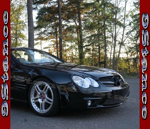 Fit 02-06 R230 SL Convertible 2DR Model Shiny Black SG Front Replacement Grille - Bild 2 von 3