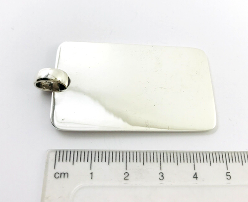 Top colgante pesado de plata esterlina 925 identificación para perro. 2"" x 1,2" 27 gramos - Imagen 8 de 8