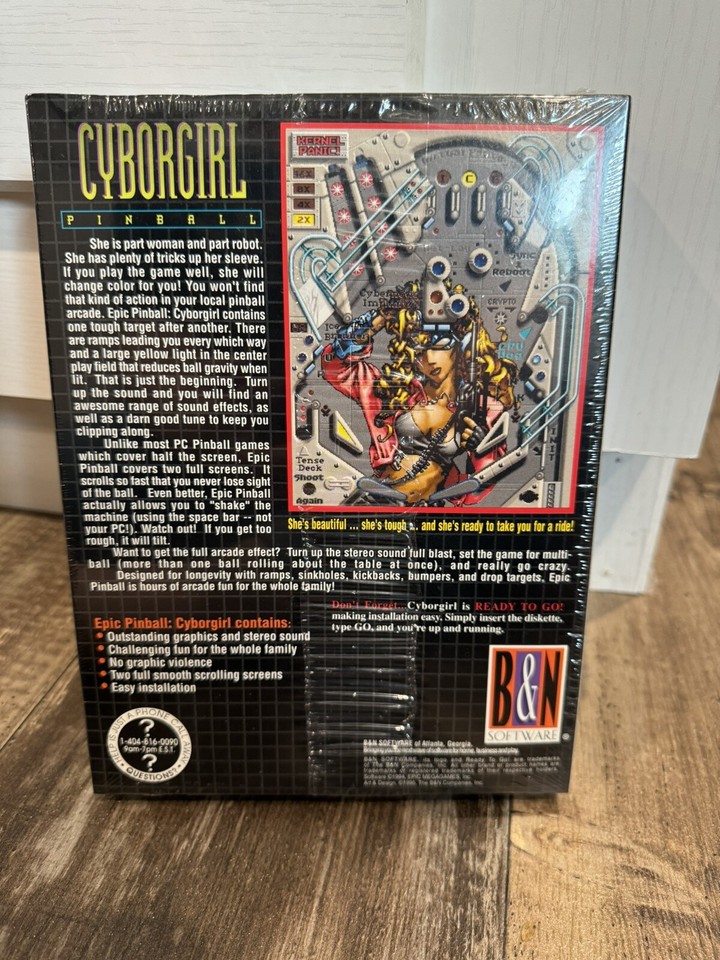Cyborgirl Pinball PC Version Vintage 1994 Game 3.5 Inch Diskette New ...