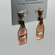 Sugarfix By Baublebar Earrings Rose Bubbly Champagne Dangle Bling Statement