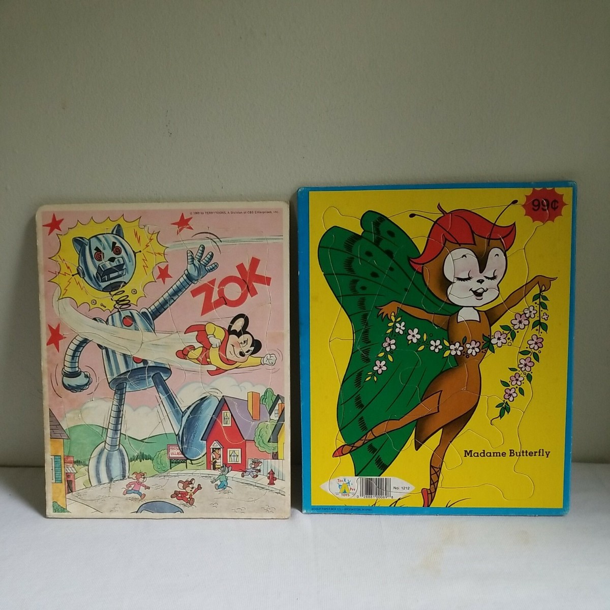 Vintage Cartoon Characters Jigsaw Puzzles TERRYTOONS ZOK, TEE PEE