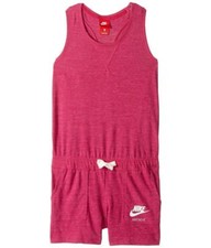 Nike Girls Sportwear Vintage Romper Fuchsia Pink Size Large NWT