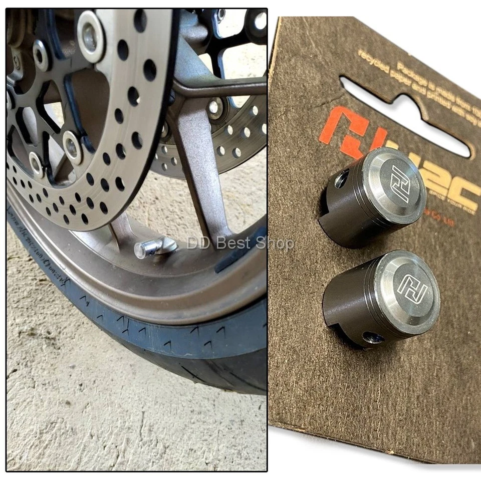 Tire Air Valve Cap H2C Piston type for Car Motorcycle Honda All model Set 2pcs. Foto 3 de 4