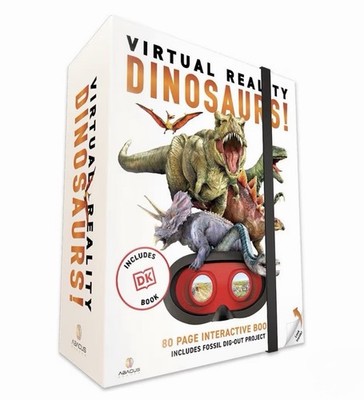 VR Dinosaurs Interactive Book Set w/ VR Goggles & Fossil Dig Kit COMPLETE