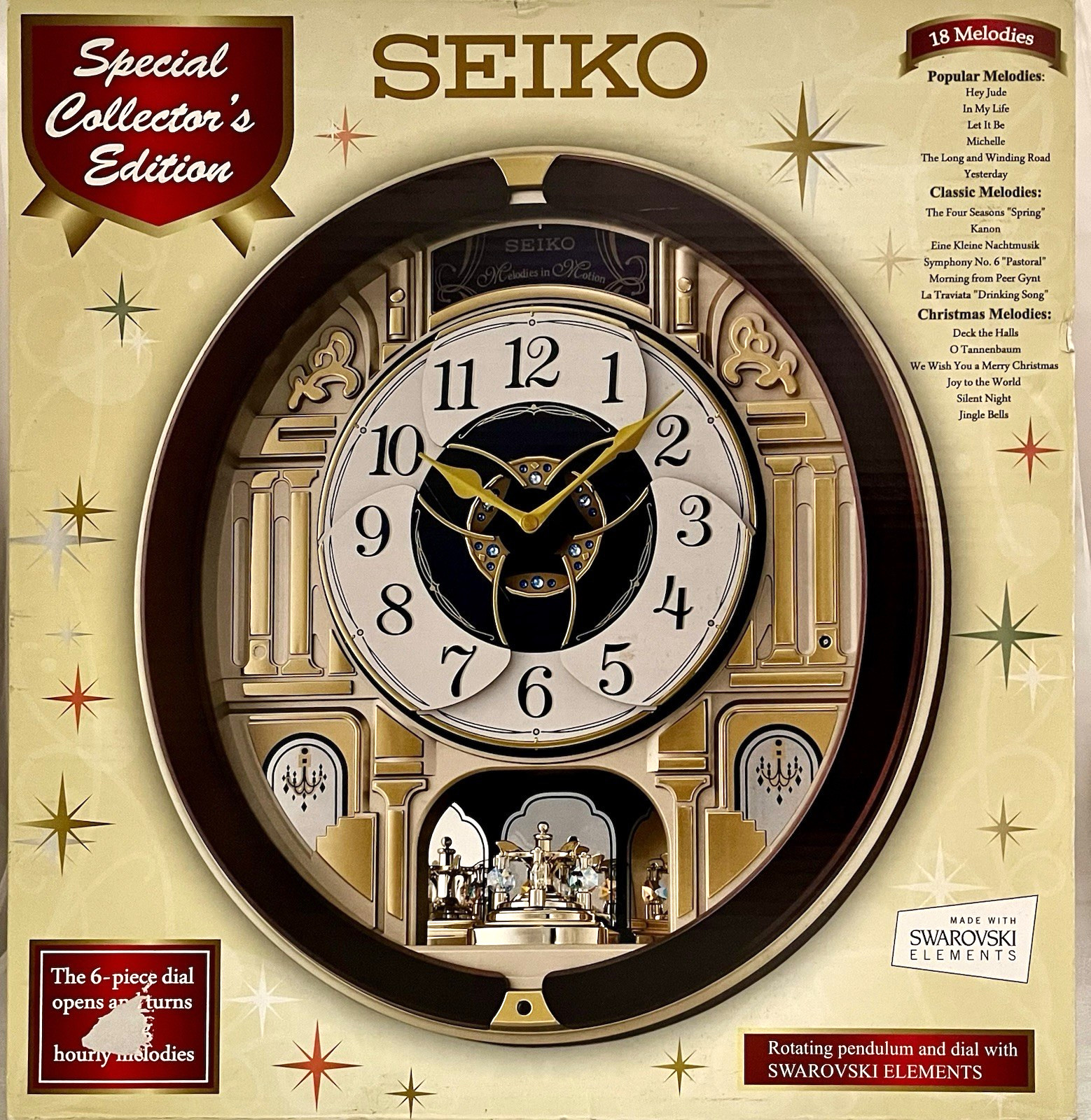 Seiko 2014 Special Collectors Edition Beatles Melodies In Motion Clock QXM541BRH