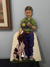 Vintage- Un-opened John Deere Cardboard Cutout Advertisement, Boy- Dog - Tractor