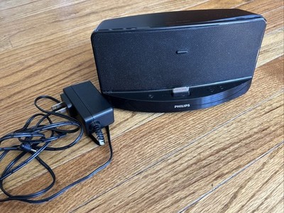 Philips AD300/37 Black iPod iPhone Dock Speaker System Audio