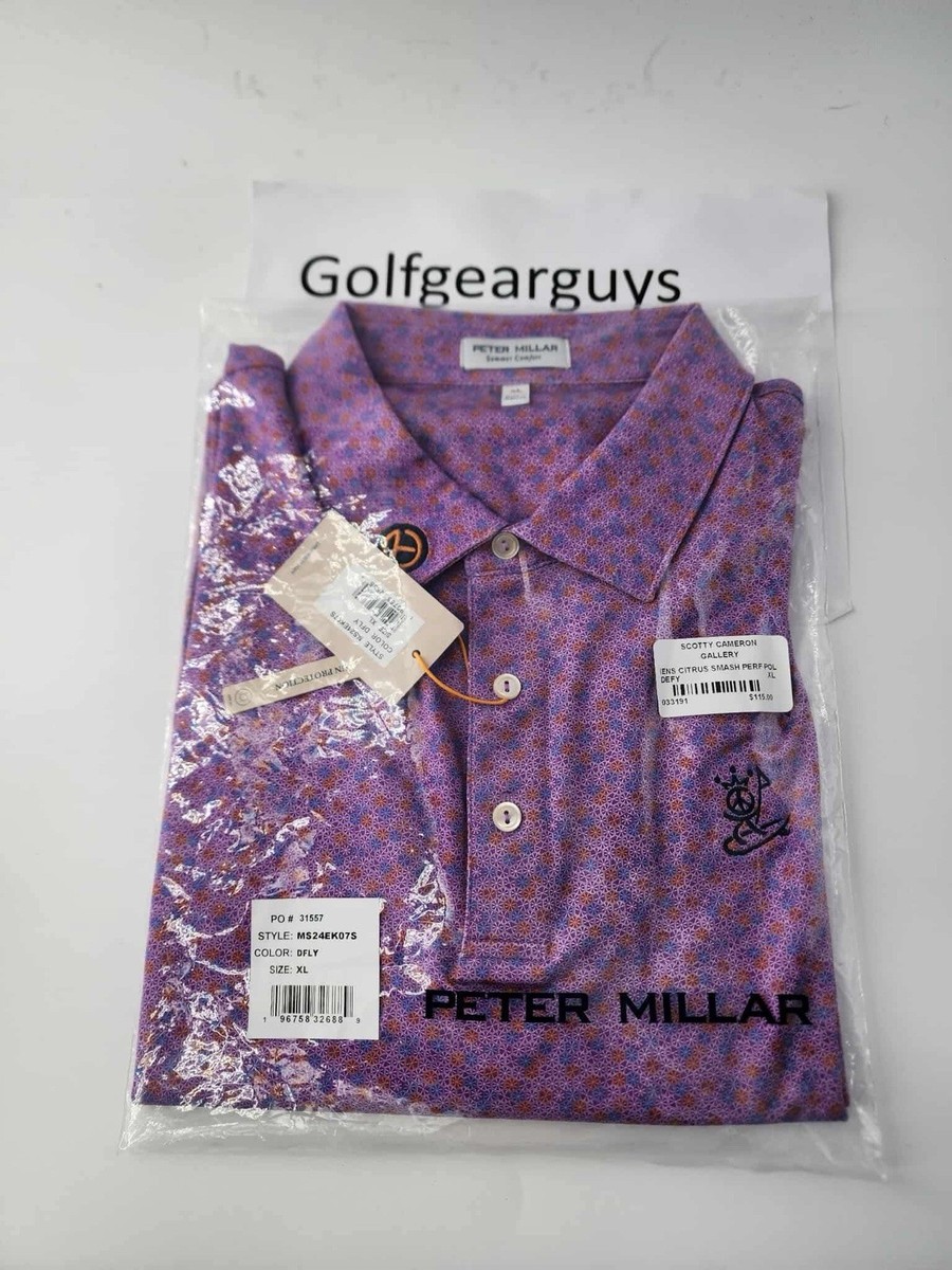 希少 Peter Millar × SCOTTY CAMERON ポロシャツ L Scotty Cameron Circle T Peter Millar Summer Comfort Crown Blue