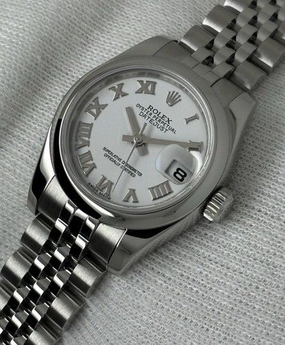Rolex Datejust Ladies Watch White Dial Steel Auto 26mm 179160 2025 Service - Picture 6 of 22