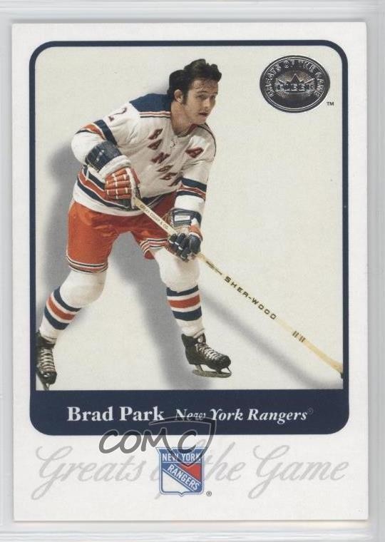 2001-02 Fleer Greats of the Game Brad Park #77 HOF 2d8