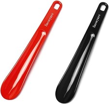 Shoe Horn,2 Pack Plastic Horns, 10.3 Inches - Horns for Red/Black