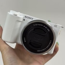 For Sony Alpha ZVE10 4K Mirrorless Interchangeable Lens 16-50mm White