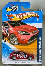 2012 Hot Wheels ’09 Ford Focus RS Red HW All Stars #129/247 V5432-09A0Q 4D15