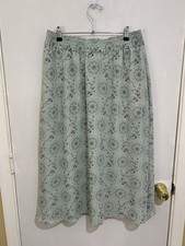 Y2K Fairy Core Floral Skirt Size Medium Pastel Green Midi Length