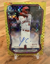 Yojancel Cabrera Bowman Chrome 2026 Yellow X-fractor /75 Auto