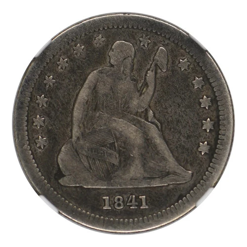 1841-O Seated Liberty Quarter NGC VF-25