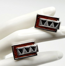 Speidel Geometric Silver Tone Triangles on Te...