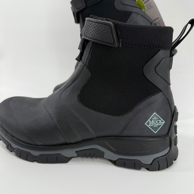 NEW The Original Muck Boot Company Men's Black Apex mid zip Ankle boot sz 12