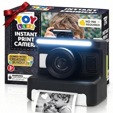 TOY Life Kids Instant Print Camera, 1080P, Ages 3-12, Black 2.4 in screen, ...