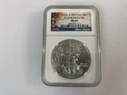 2012 Silver Eagle (W) Struck At West Point Purple Heart MS 69 NGC Graded