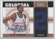 2010 Playoff National Treasures Colossal Materials 38/49 Alex English Auto 1t4