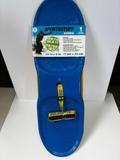 Sportsstuff Shred Snow Skate Blue Yellow 28x9in Kids Easy-Grip Handle Tricks