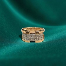 Classy 0.75 TCW Round Brilliant F/VS1 Diamonds Unisex Wedding Band Ring 14K Gold