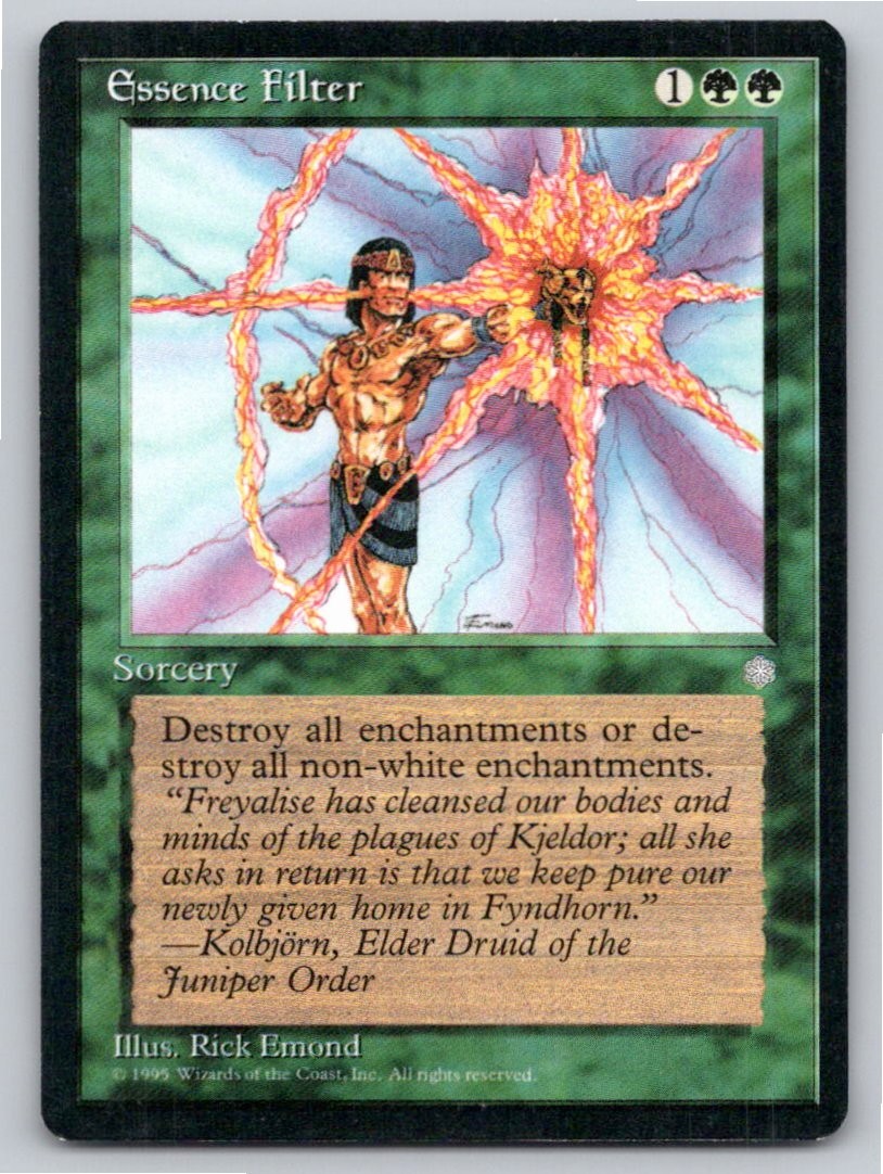1995 MAGIC: THE GATHERING ESSENCE FILTER ICE AGE COMMON LP A40318 FREE S&H
