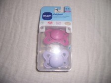 MAM Original Pacifiers 0-6 Months 2 Pack pink SkinSoft Silicone NEW