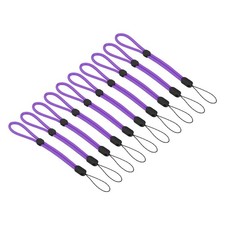 10Pcs 200mm 8" Hand Wrist Strap Lanyards Adjustable Wristlet Purple