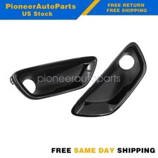 Fit 2017-21 Jeep Grand Cherokee LH & RH Front Fog Lamp Covers Bezel