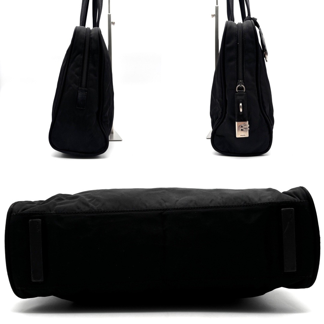 Authentic PRADA Handbag Tote Bag Triangular Logo … - image 5