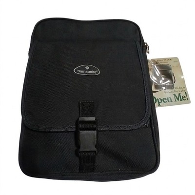 New! Samsonite Royal Traveller Day To Weekend Black Duffle Zip Bag #D201 