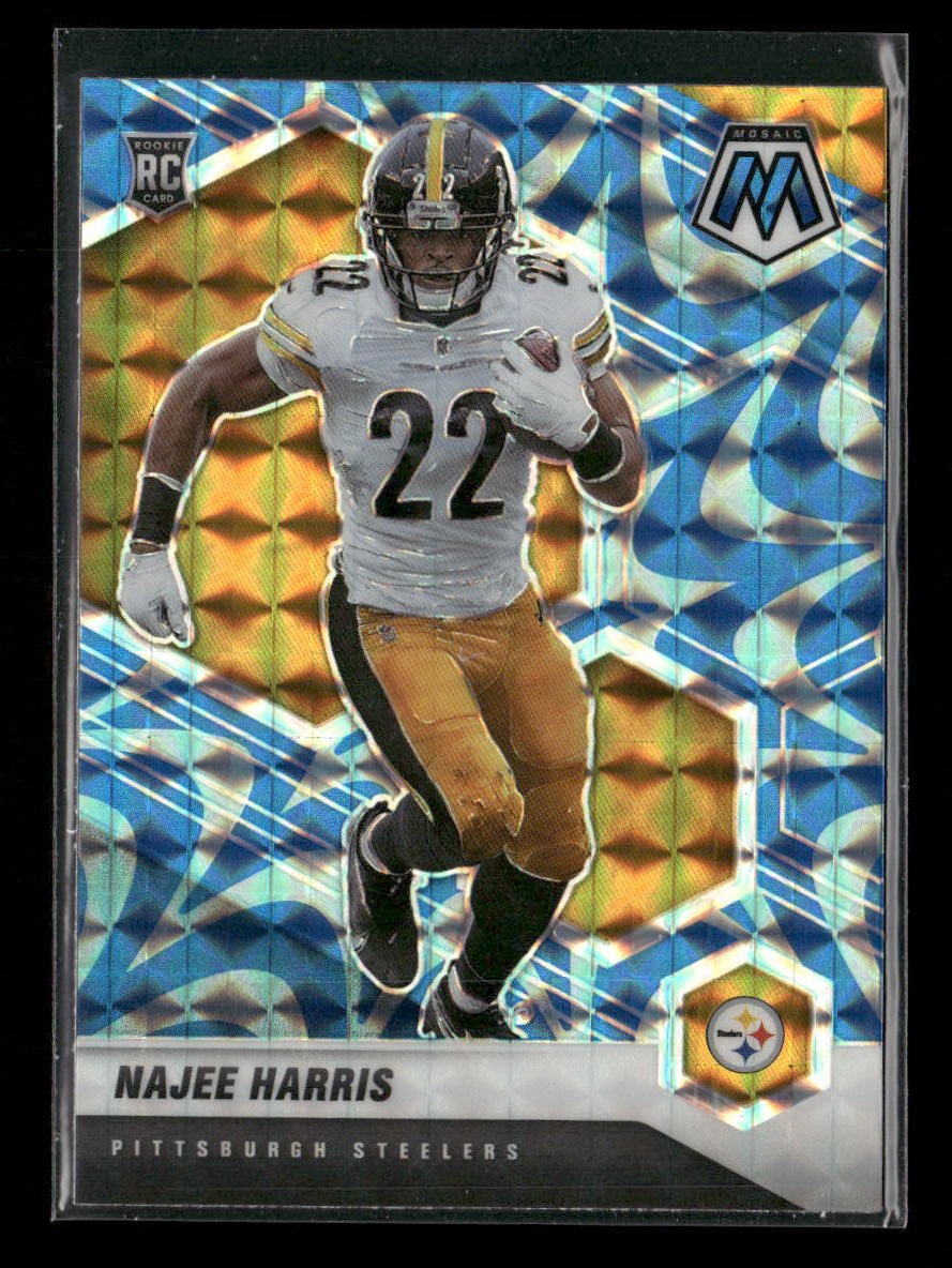 2021 Panini Mosaic #313 Najee Harris Prizm Reactive Blue Rookie Steelers