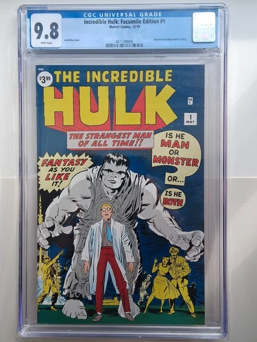 INCREDIBLE HULK #1  FACSIMILE 2019  NO BARCODE VARIANT RARE GRADED COPY CGC 9.8